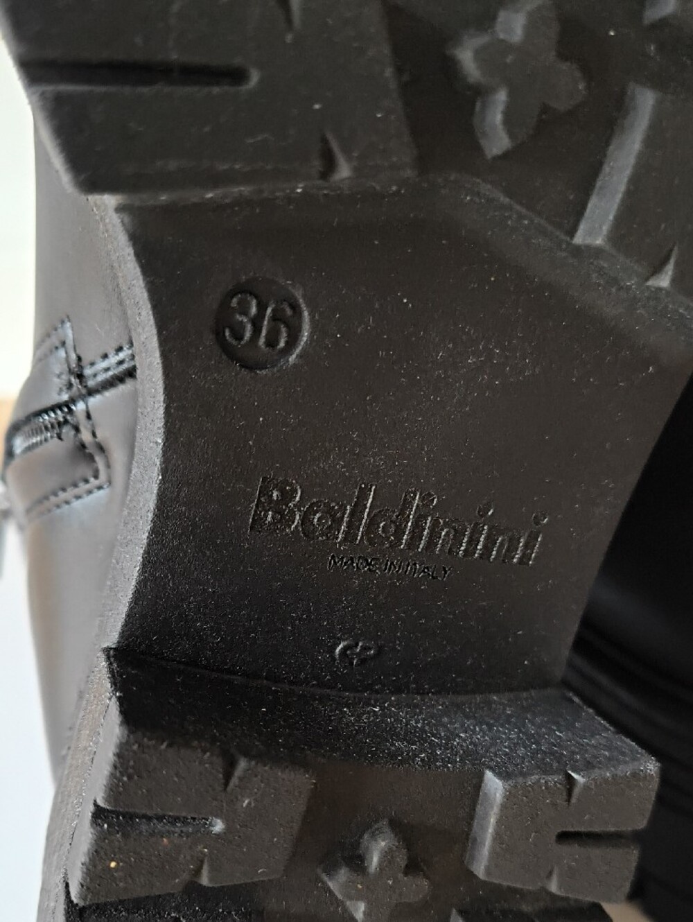 Baldinini Black Leather Chunky Platform Ankle Boots Made In Italy Size 36 - Picture 6 of 11